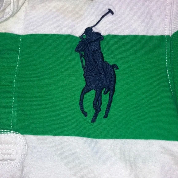 POLO BY RALPH LAUREN Striped Cotton Short-Sleeve Rugby Shirt - Picture 2 of 6